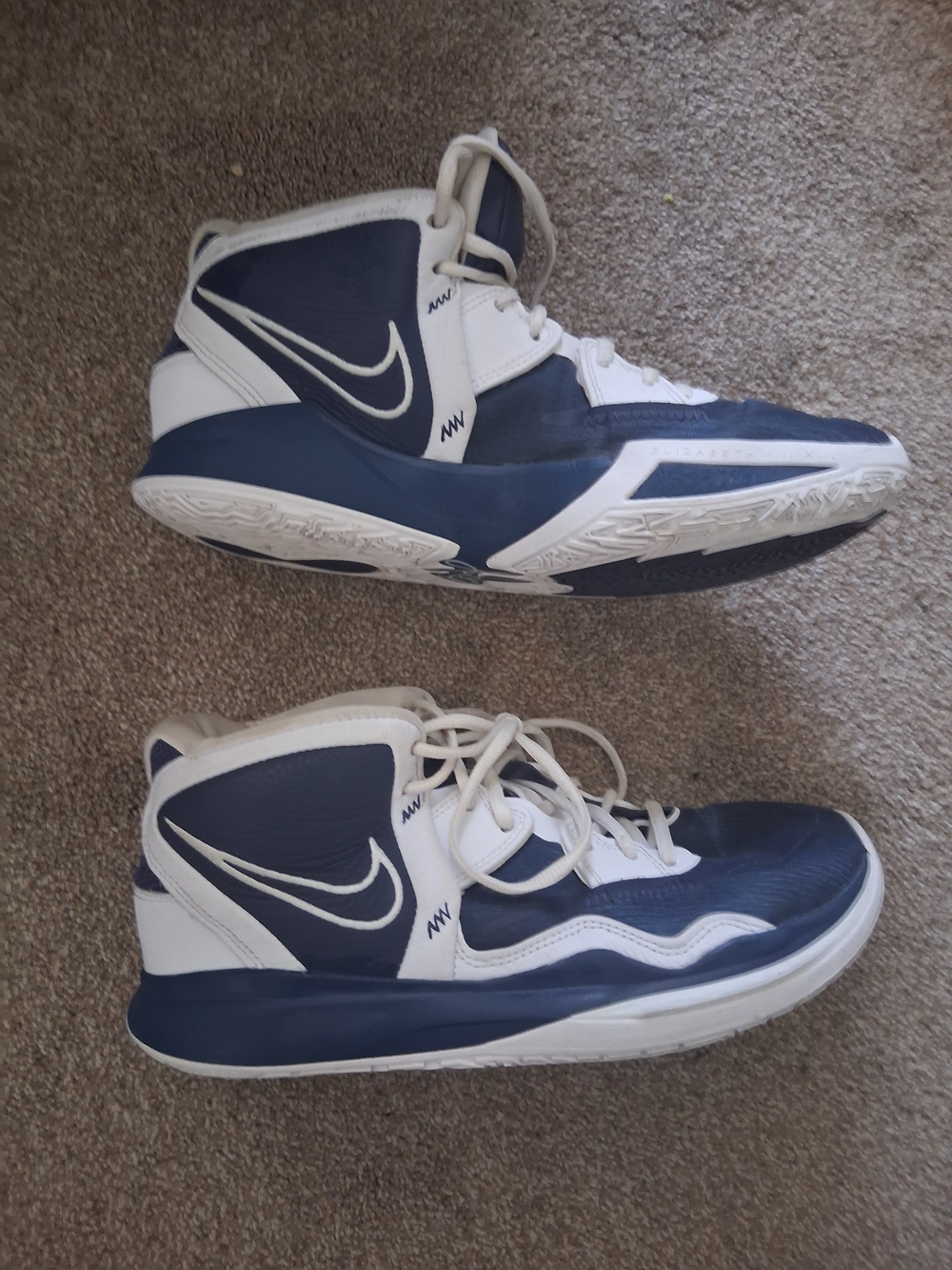 Nike Air Flight Lite Mid Men’s Size 10 Navy White Sneakers DO9616-400
